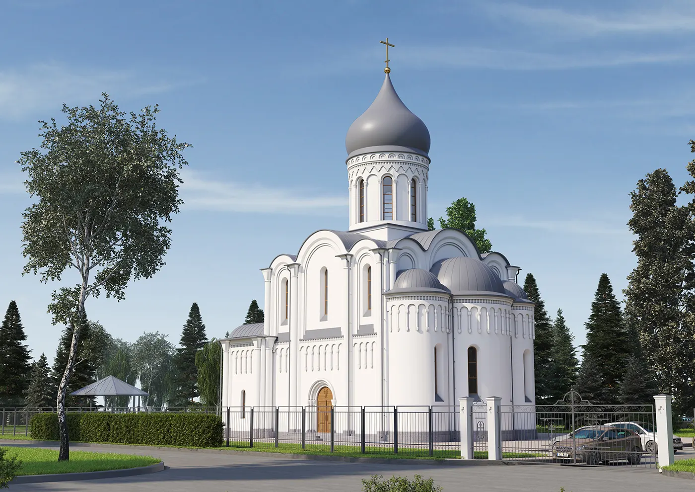 The Temple of the Holy Prince Alexander Nevsky in Druzhkovka.